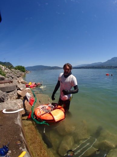 préparation atelier apnée au lac du Bourget